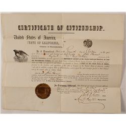 1868 Citizenship Papers from John Parsons