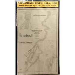 c.1850 Chart of the Sacramento River