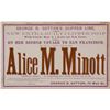 Image 1 : Clipper Card for the Alice M. Minott with Howes, Master