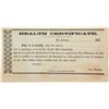 Image 1 : 1852 San Francisco Steamer Heath Certificate for Arriving People