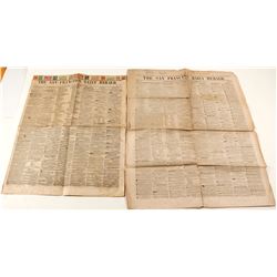 Two Gold Rush San Francisco Newspapers