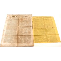 Two Rare Gold Rush Newspapers