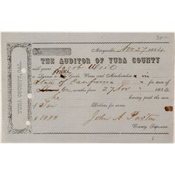 1854 Yuba County Peddlers License