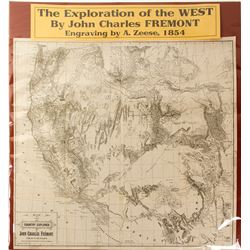 Map of Exploration of the West, 1854