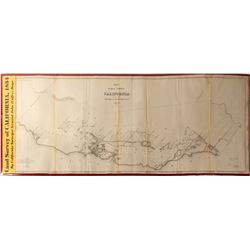 Map of Public Surveys in California, 1854