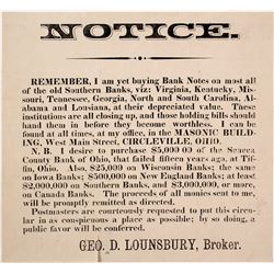 1837 Hard Times Handbill