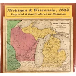 Map of Michigan & Wisconsin, 1844