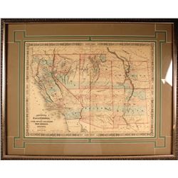 Johnson 1864 Map of CA, NV, UT, CO, NM, and AZ