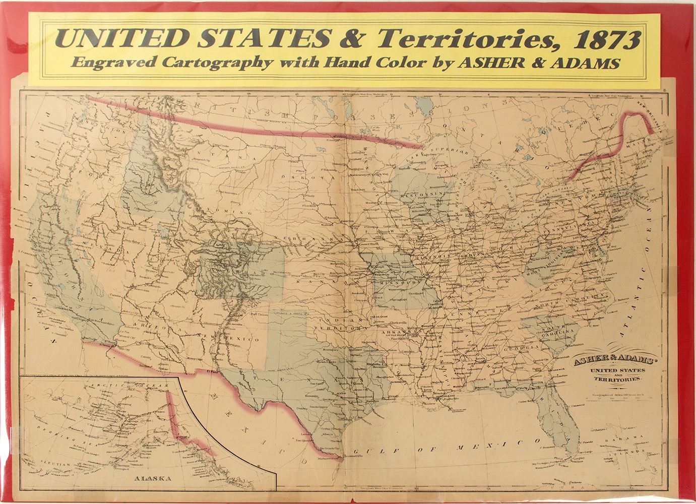 Map of U.S. & Territories, 1873