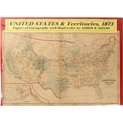 Map of U.S. & Territories, 1873