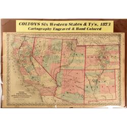 Map of Six Western States & Territories, 1873