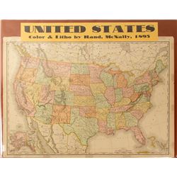 Map of United States, 1895