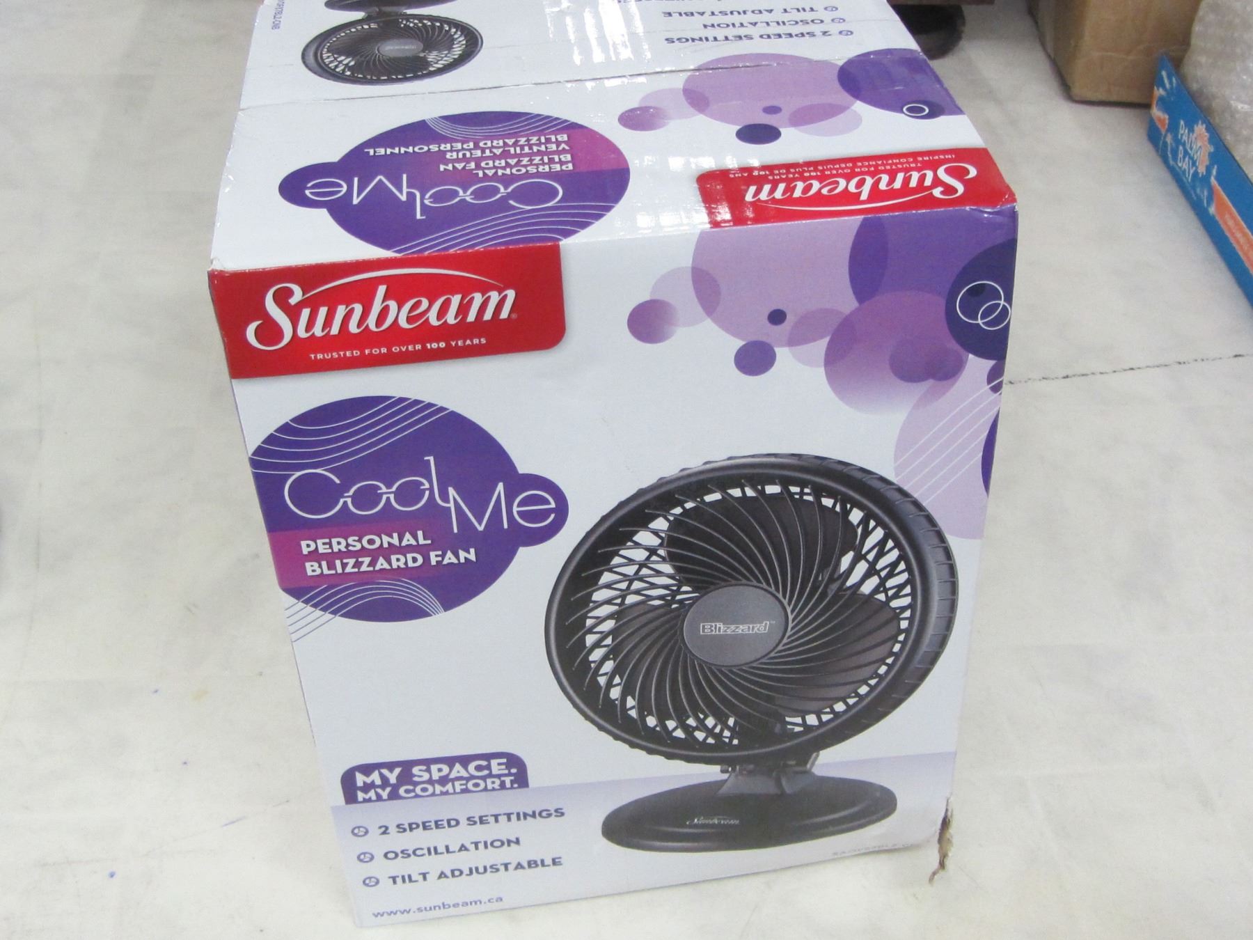 Sunbeam Table Fans New Sunbeam fan with 2 speeds/oscillation and tilt