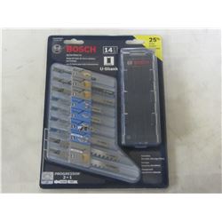 New Bosch 14 piece jig saw blade set with storage case