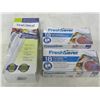 Image 1 : New foodsaver zipper bags & 2 seal a meal 11" x 18ft rollsstorage bags