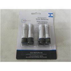 New rechargable AA solar batteries pack of 8