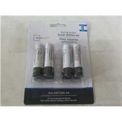 New rechargable AA solar batteries pack of 8