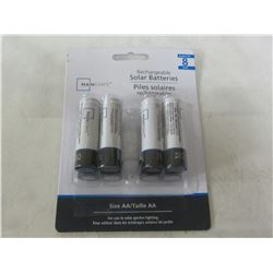New rechargable AA solar batteries pack of 8