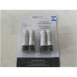 New rechargable AA solar batteries pack of 8
