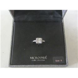 New Micro Pave cubic Zirconia size 8 ring