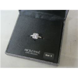 New Micro Pave cubic Zirconia size 9 ring
