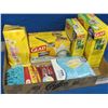 Image 1 : Flat of household items / Glad odourshield garbage bags/Fleecy dryer sheets