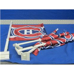 Lot of 4 New Montreal Canadians car flags