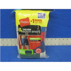 6 PACK of New Mens Hanes tagless boxer briefs/ size L/G