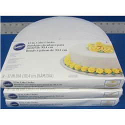 New Wilton Cake Circles / 3 packs 12" - 8 per pack 24 total