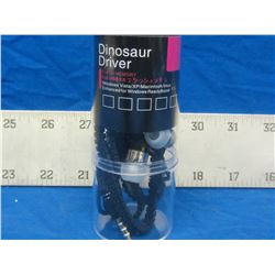 New Dinosaur Driver Zippered Headphones - black