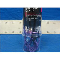 New Dinosaur Driver Zippered Headphones - purple