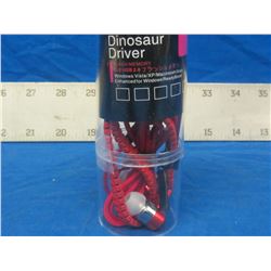 New Dinosaur Driver Zippered Headphones - red