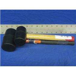 2 New Rubber Mallets 8oz & 16oz.