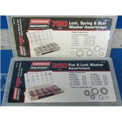 2 New Washer kit assortments / 350 & 720 piece kits