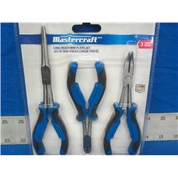 New Mastercraft 3 piece long reach mini plier set