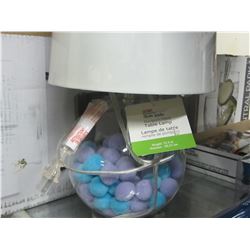 New Lamp for childrens room / filled with pom pom balls