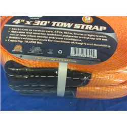 New 4" x 30 foot 18,000lb - 9 ton Tow Strap/ will not rot or tear