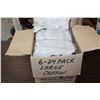 Image 1 : BOX OF SIX 24 PACKS OF LARGE COTTON GLOVES