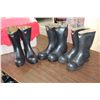 Image 1 : THREE PAIR OF STEEL TOE RAIN BOOTS