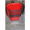 Image 2 : LOT OF RED ROLLING BASKETS