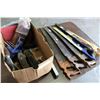 Image 2 : BOX OF SAWS STANLEY AND OTHER HAND PLANES VISE AND SAND PAPER