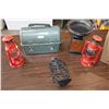 Image 1 : STANLEY METAL LUNCH BOX AND TWO LANTERNS