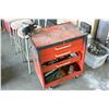 Image 1 : RED AND BLACK METAL SHOP CART WITH TOOLS