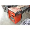 Image 2 : RED AND BLACK METAL SHOP CART WITH TOOLS