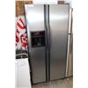 Image 1 : KENMORE STAINLESS AND BLACK 2 DOOR FRIDGE WITH WATER AND ICE TESTED WORKING, GURNATEED