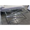 Image 1 : CHROME GLASSTOP COFFEE TABLE