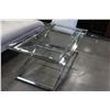 Image 2 : CHROME GLASSTOP COFFEE TABLE