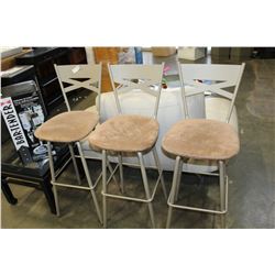 3 MICROFIBER BAR STOOLS