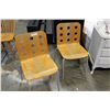 Image 1 : TWO WOOD AND METAL CHAIRS
