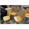 Image 1 : TWO OAK AND MAPLE HOOPBACK DINING CHAIRS